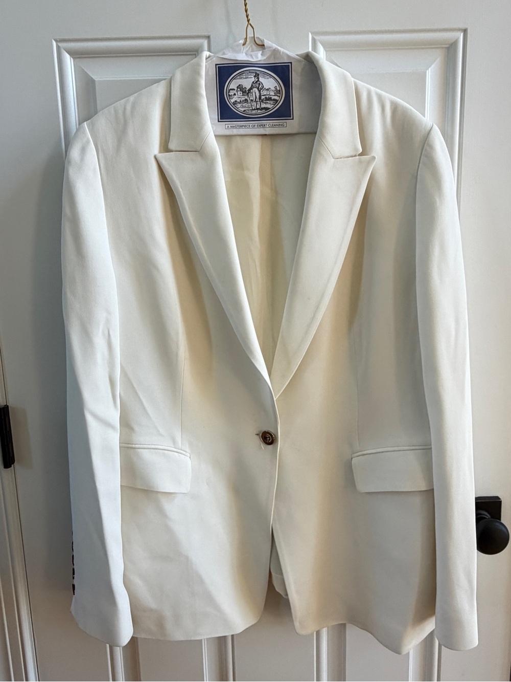Escada Cream Single-Button Blazer